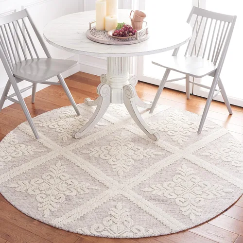 Miniatura 34 de SAFAVIEH Vermont Collection - Alfombra decorativa de 2 pies 3 pulgadas x 4 pies, color marfil, lana hecha a mano, ideal para zonas de alto tráfico