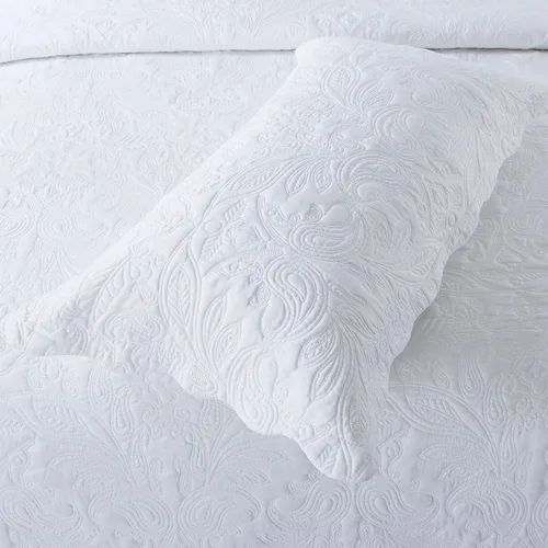 Miniatura 70 de HoneiLife - Juego de colcha de tamaño Queen, juego de ropa de cama de pana bordada de 3 piezas, colcha de lujo, ligera, cálida, para todas las Pana