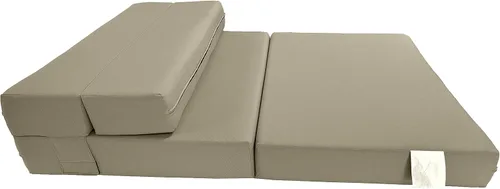 Miniatura 6 de D&D Futon Furniture Colchón plegable portátil, camas de invitados de estudio, colchones de caravana, espuma de alta densidad (bronceado, 6 x 48 x 80)