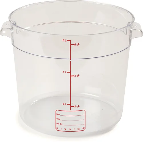 Miniatura 6 de Carlisle FoodService Products Storplus Recipiente redondo de almacenamiento de alimentos con diseño apilable para catering, buffets, restaurantes