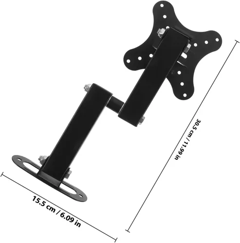 Miniatura 2 de Soporte de pared para monitor ajustable para pantallas de TV retráctil con soporte estable y función giratoria de inclinación, soporte de TV que