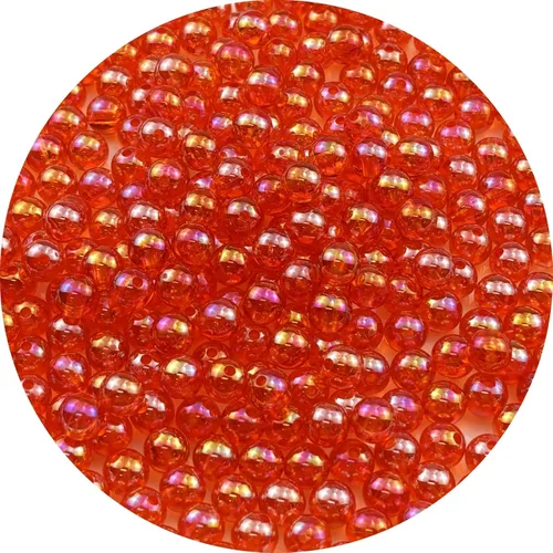 Miniatura 10 de 2000 cuentas redondas acrílicas de 0.157 pulgadas (0.157 in), cuentas espaciadoras de colores AB con agujero para bricolaje, pulseras, collares