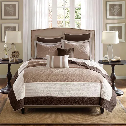 Miniatura 8 de Madison Park Attingham - Juego de edredón reversible, colcha transpirable para todas las estaciones, capas de ropa de cama ligeras y acogedoras