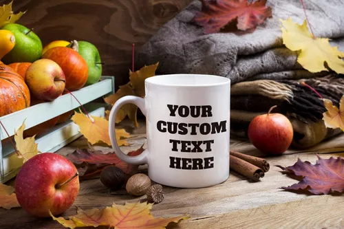 Miniatura 6 de Tazas personalizadas con palabras, texto o nombres personalizados, taza de café de cerámica blanca de 11 onzas, tazas de café personalizables