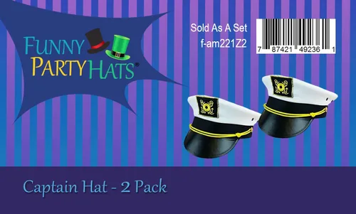 Miniatura 5 de Funny Party Hats Sombreros de capitán - Sombrero de capitán de yate - Licenciatura, soltera temática náutica - Sombreros de crucero