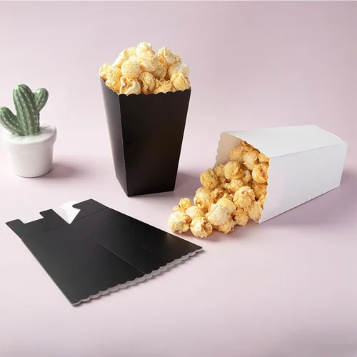 Miniatura 3 de Cajas de palomitas de maíz negras de cartón, paquete de 24