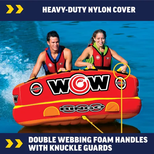 Miniatura 2 de WOW World of Watersports - Inflable de bingo, tabla para remolcar con cabina para sentarse segura. Puntos de remolque adelante y atrás