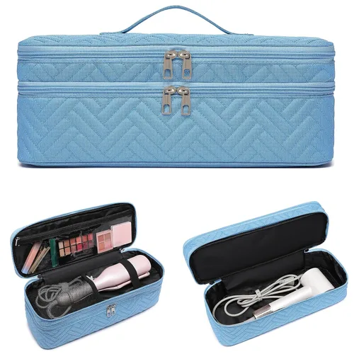 Miniatura 13 de Funda de transporte de doble capa para secador de pelo Revlon de un solo paso, bolsa de viaje para voluminizador/moldeador de cabello, caja