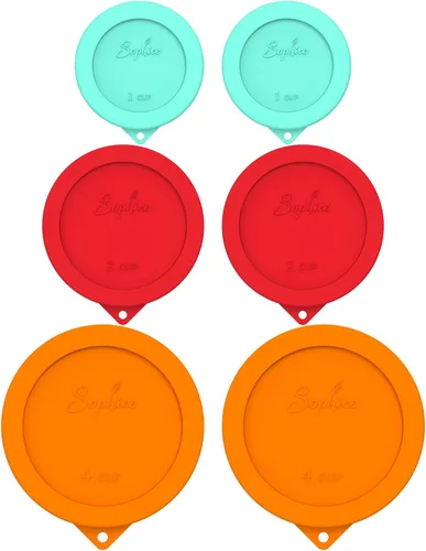Miniatura 10 de Sophico Tapa de almacenamiento de silicona de repuesto para cuencos de vidrio Anchor Hocking y Pyrex (recipiente no incluido) (paquete de 9 unidades)