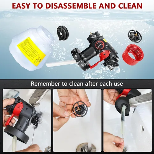 Miniatura 6 de Pulverizador de pintura inalámbrico compatible con batería Milwaukee M18 de 18 V, capacidad de 33.8 fl oz, pistola de pintura en aerosol HVLP, 3
