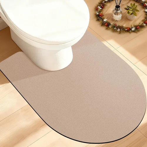 Miniatura 8 de ACCUMTEK Alfombrilla de Baño Ultra Delgada, Alfombrillas de Baño Antideslizantes con Respaldo Mejorado para Colocar Bajo la Puerta, Alfombras