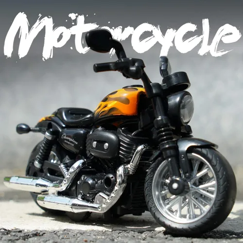 Miniatura 6 de Motocicleta de juguete fundida a presión, motocicleta con sonidos y luces 1:14 accionados por fricción para niños, juguetes de motocicleta, regalo
