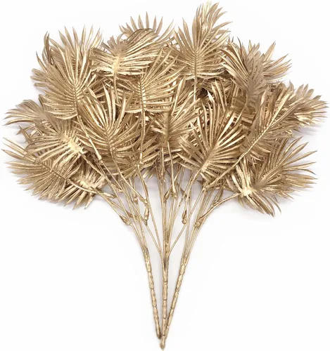 Miniatura 38 de Plantas artificiales Golden Baby Breath Gypsophila, para decoración de Navidad, plantas falsas, arbustos de helecho, arbustos sintéticos, Aliento