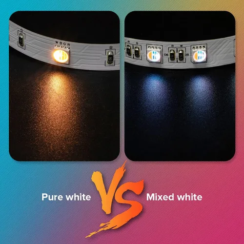 Miniatura 2 de BTF-LIGHTING RGBW Bluetooth Music APP Tira de luces LED RGB+blanco cálido 3000K 4 colores en 1 tira de luces LED que cambian