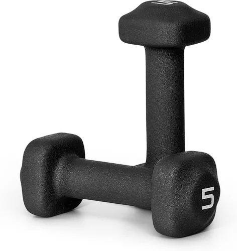 Miniatura 30 de Tone Fitness Pares de Mancuernas de Pesas de Neopreno con Cabeza Cuadrada Antirrodamiento Múltiples Opciones Azul