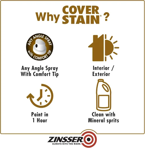 Miniatura 5 de Zinsser 3608 Imprimador en aerosol para cubrir manchas, de base de aceite, 13 onzas, blanco