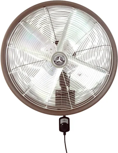 HydroMist F10-14-006 - Ventilador oscilante de pared (24 pulgadas), F10-14-023 Plata
