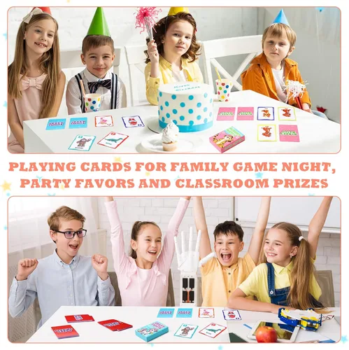 Miniatura 6 de Zubebe Paquete de 7 juegos de cartas para niños, regalos clásicos a granel, juego de cartas para niños, incluye Go Fish, Old Maid, Crazy Eights