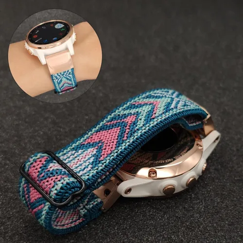 Miniatura 7 de Abanen Correas elásticas de nailon para reloj Garmin Fenix 8 de 1.61 pulgadas, epix Pro de 1.654 pulgadas, Fenix 7S, 6S/5S, ajuste rápido, 20