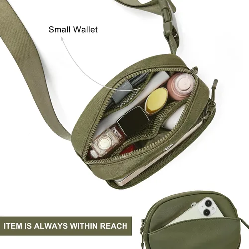 Miniatura 64 de WESTBRONCO Riñoneras para mujeres y hombres, bolsa para cinturón con bolsillos con cremallera, riñoneras modernas, bolsas cruzadas ligeras de 1