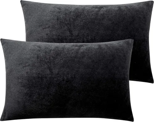 Miniatura 97 de NTBAY - Fundas de almohada de terciopelo con cierre para niños pequeños, 2 unidades, acogedoras, de lujo, de franela y felpa, para viajes, 33 x 46