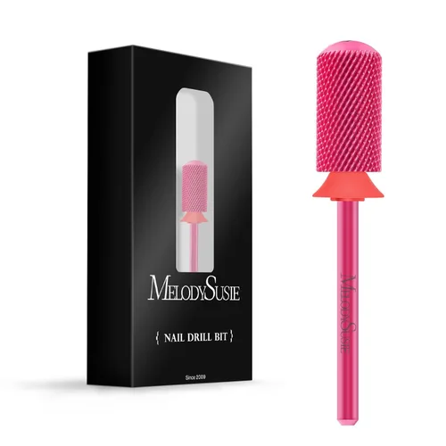Miniatura 28 de MelodySusie Brocas de uñas de seguridad, brocas de carburo de 2,38 mm de barril grande y parte superior redonda y suave, adecuadas para manicura