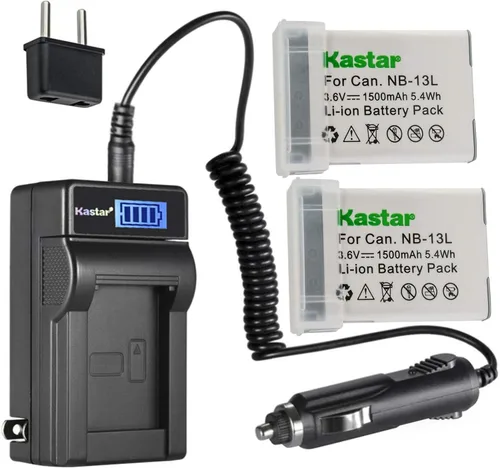 Miniatura 5 de Kastar NB-13L - Cargador de batería LCD de CA compatible con Canon PowerShot G9 X, PowerShot G9 X Mark II, PowerShot SX620 HS, PowerShot SX720 HS