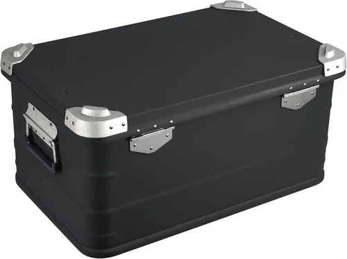 Miniatura 9 de Eylar Caja de almacenamiento de aluminio cruzada para Overland, baúl, estuche de carga de metal, caja de almacenamiento (combo de 4 piezas, negro)