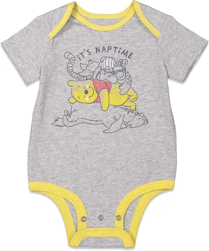 Miniatura 4 de Disney Body unisex de algodón elástico orgánico de manga corta para bebé (paquete de 3)