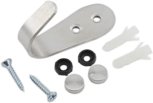 Miniatura 5 de Ganchos de acero inoxidable, ganchos de metal resistente para colgar toallas, llaves, sombreros, uso en interiores y exteriores, paquete de 8