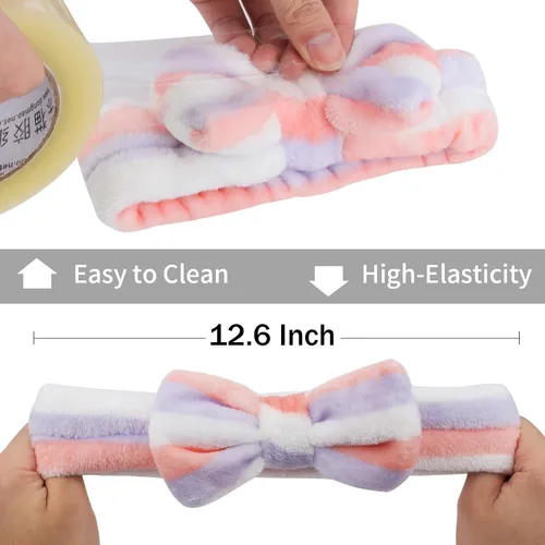 Miniatura 6 de Ondder Diademas de tela de rizo de spa, 6 unidades para el cuidado de la piel para lavado facial, eliminación de maquillaje y cuidado de la piel