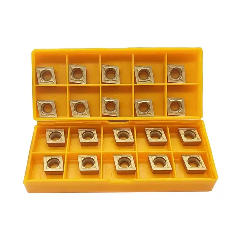 20 piezas CCMT09T304/CCMT32.51 Insertos de torneado de carburo, CCMT Insertos de repuesto de torno CNC multicapa recubiertos para torno de torneado