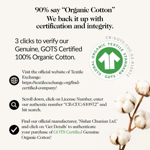 Miniatura 3 de Sábanas de algodón orgánico certificado GOTS 100% de tamaño completo - Lujoso hilo de 415 hilos, certificado Oeko-Tex, tejido de sátin sedoso