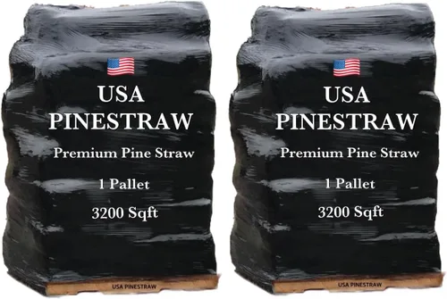 Miniatura 10 de Long Needle Pine Straw Mulch – Cobertura de 3200 pies cuadrados, 1 juego – Paja de pino cosechada en Estados Unidos de primera calidad