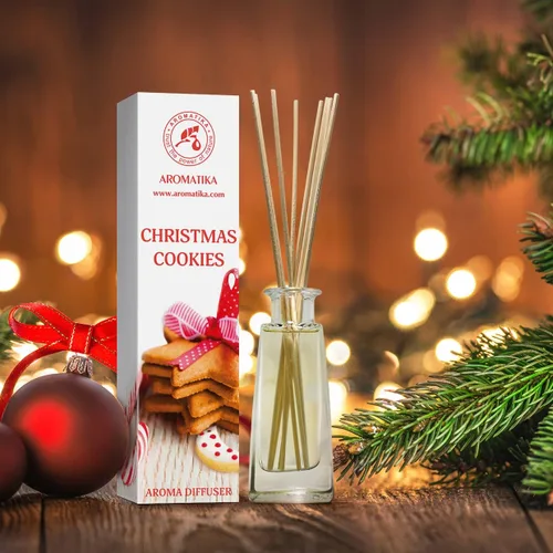 Miniatura 6 de Difusor de aroma de galletas navideñas de 3.4 onzas líquidas, difusor de junco, fragancia para habitación, fragancia para el hogar, ambientador