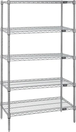 Miniatura 33 de Quantum Storage Systems WR74-1824BK Kit de inicio para estantería de alambre de 4 niveles de altura de 74 pulgadas, acabado negro, 18 pulgadas