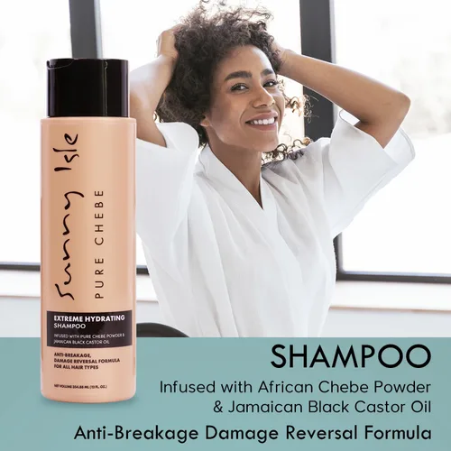 Miniatura 8 de Sunny Isle Pure Chebe Extreme Champú Hidratante – Anti-Breakage, Reversión de Daños – 12 oz