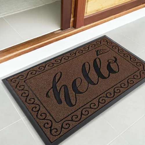 Miniatura 7 de Yimobra Alfombrillas de Bienvenida para Puerta Delantera 29.5x17, Alfombrilla de Puerta Resistente Impermeable para Exterior, Alfombrilla Café