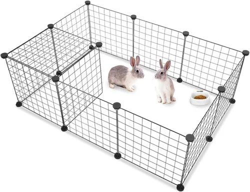 Corralito portátil de alambre de metal para mascotas, valla plegable para animales pequeños, jaula de animales para interiores y exteriores, tienda