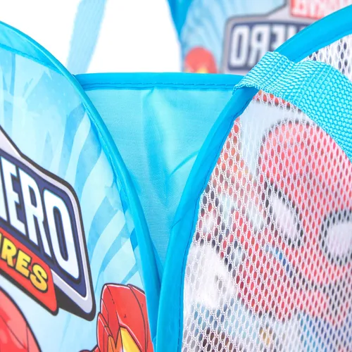 Miniatura 3 de Jay Franco Marvel Super Hero Adventures Cesta Emergente - Cesta/Bolsa de Lavandería de Malla con Asas Duraderas - Presenta a Spiderman, Iron Man