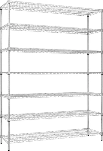 Miniatura 14 de Finnhomy Estantería de alambre de 8 niveles, estantería ajustable de alambre de acero, 14 x 36 x 80 pulgadas, 8 estantes de almacenamiento de metal