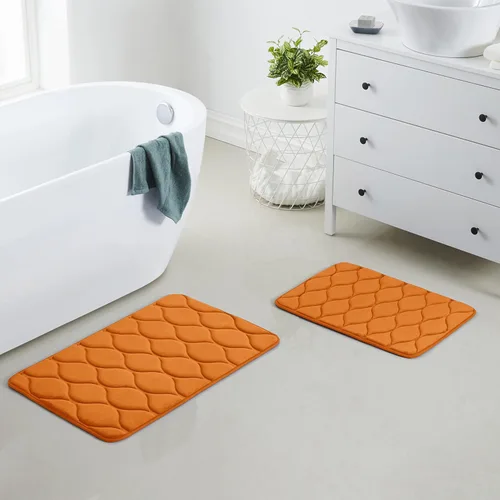 Miniatura 25 de Yafa Home Fashion 1 alfombra de baño de 17 x 24 pulgadas, espuma viscoelástica, absorbente de agua y antideslizante, color negro