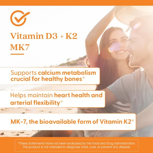 Miniatura 6 de Doctor's Best Suplemento de vitamina D3 y K2 para hombres y mujeres – Vitamina D3 5000 UI + K2 como MK-7, apoyo a la salud ósea, sin gluten, sin