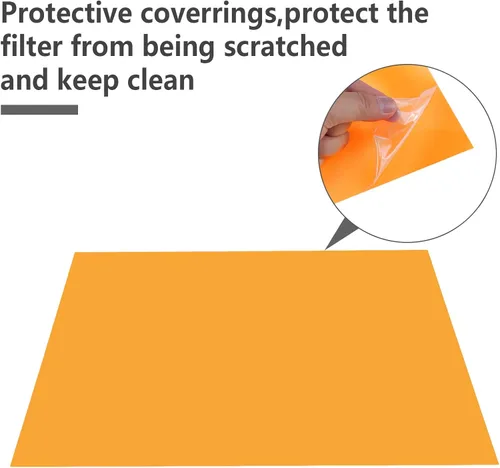 Miniatura 5 de Pangda Paquete de 9 hojas de gel naranja con filtro de luz roja, película de color para cubrir luces, corrección de superposiciones de plástico, 1.7