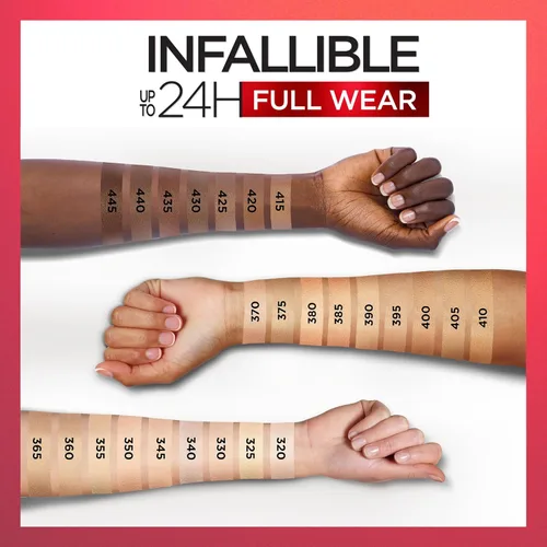 Miniatura 5 de L'Oreal Paris Makeup Infalible Full Wear Corrector mate impermeable, cobertura completa, tono de piel medio (Honey), 0.33 fl oz 415 MIEL