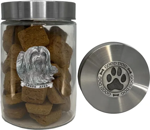 Miniatura 21 de Heritage Pewter Basset Hound Good Dog Treat Jar – Tarro de golosinas de 34 onzas con tapa hermética a rosca Regalo para propietarios de Basset