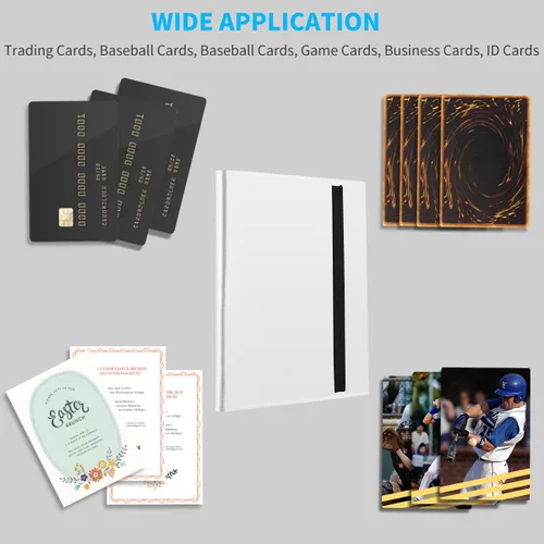 Miniatura 5 de Carpeta de Tarjetas, Carpeta de Colección de Cartas Comerciales Mejorada de 9 Bolsillos para Tarjetas, Álbum Portador de Libro de 360 Tarjetas