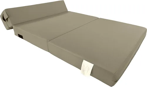 Miniatura 8 de D&D Futon Furniture Colchón plegable portátil, camas de invitados de estudio, colchones de caravana, espuma de alta densidad (bronceado, 6 x 48 x 80)