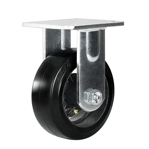Miniatura 31 de Ruedas industriales de 5 x 2 pulgadas, rueda de goma en hierro fundido, juego de 4 ruedas resistentes con capacidad de hasta 1800 libras