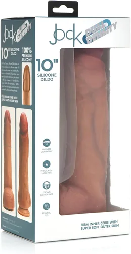 Miniatura 7 de CURVE TOYS Jock - Consolador de silicona de doble densidad de 10 pulgadas con bolas para hombres, mujeres y parejas. Consolador de silicona de alta